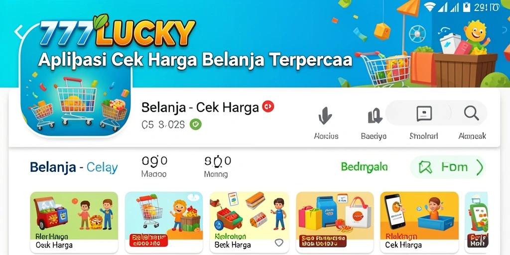 Antarmuka aplikasi 777LUCKY untuk cek harga produk.
