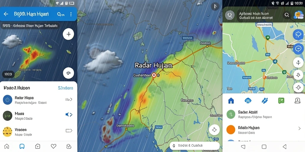 Antarmuka aplikasi 9939 menampilkan fungsi Radar Hujan yang akurat.
