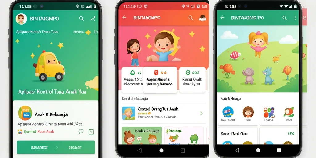Tampilan antarmuka BINTANGMPO untuk pemantauan orang tua.