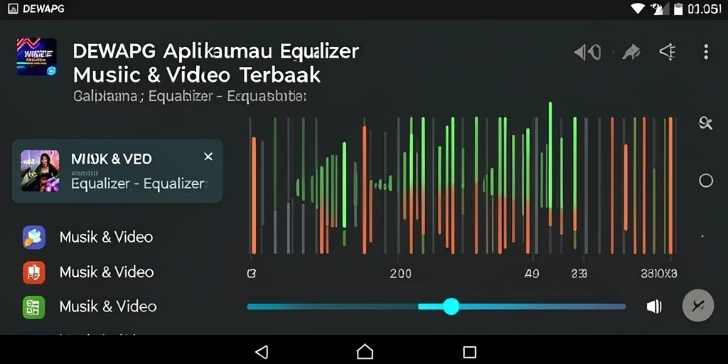 Antarmuka DEWAPG dengan fungsi Equalizer yang lengkap.