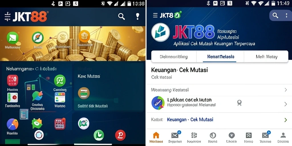 Antarmuka JKT88 menampilkan data Cek Mutasi secara jelas dan terstruktur.