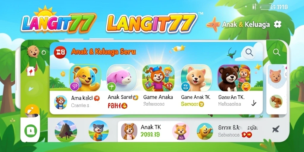 Tampilan antarmuka aplikasi Game Anak TK yang ceria dan menarik