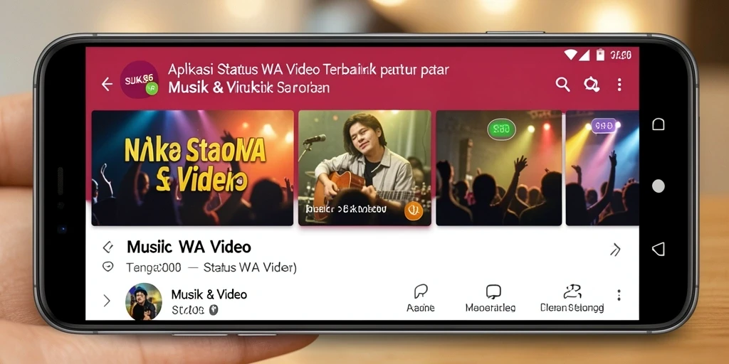 Antarmuka SUKA86 dengan pilihan video Status WA yang menarik.
