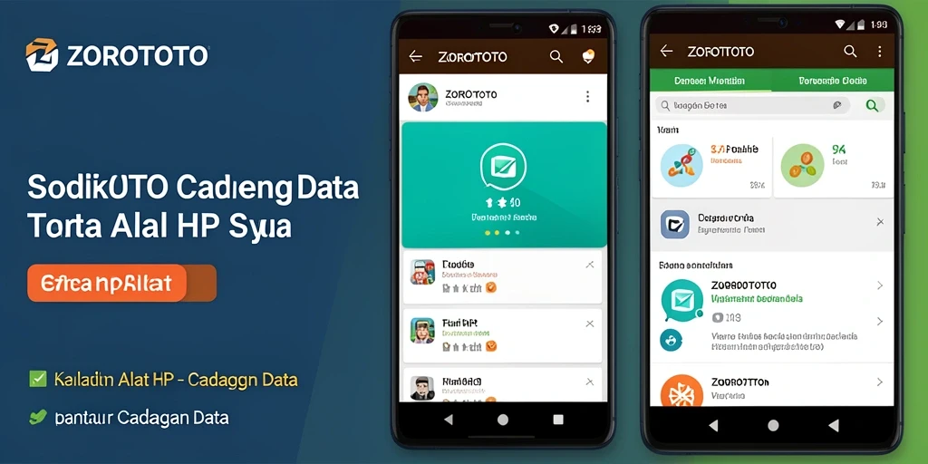 Tampilan antarmuka ZOROTOTO yang mudah digunakan untuk cadangan data.