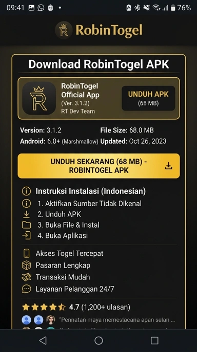 Panduan Lengkap Unduh dan Instal robintogel APK