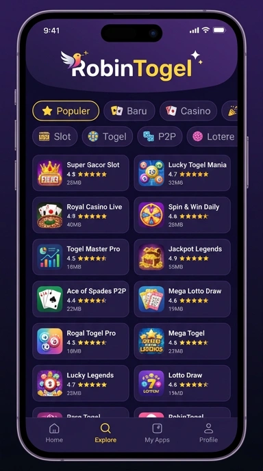 Aplikasi Populer & Kanal Uji – Robintogel