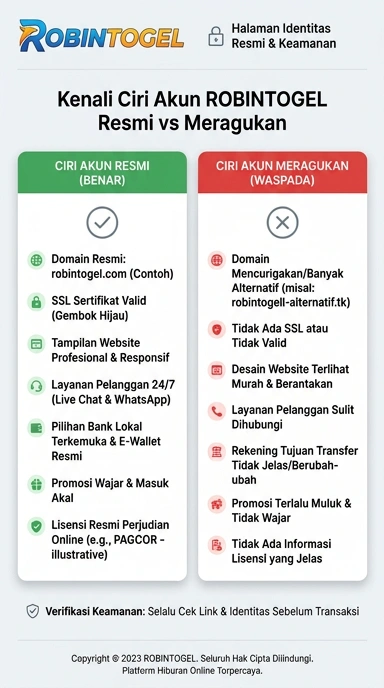 Halaman Resmi robintogel untuk Pengguna Android